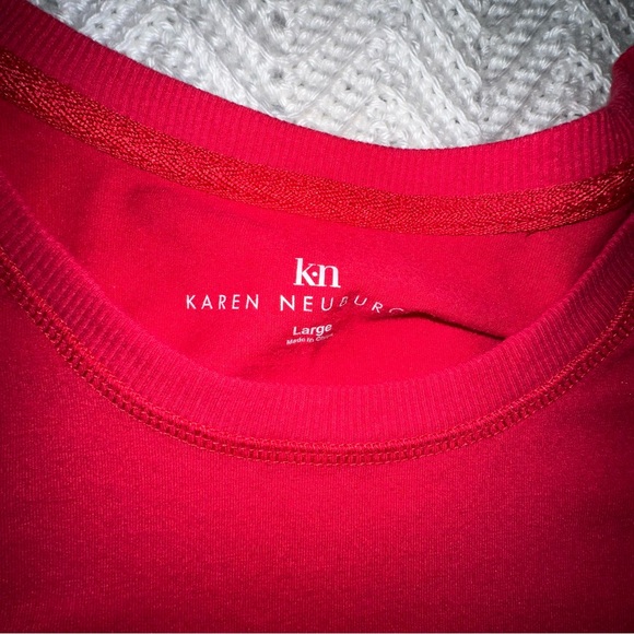 Women's Red Graphic Christmas Tee - Prosecc ho ho ho - Large - Picture 5 of 6